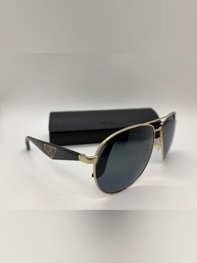 Prada SPR 53Q Polarized Aviator Sunglasses – New Old Stock (NOS) w/ Case